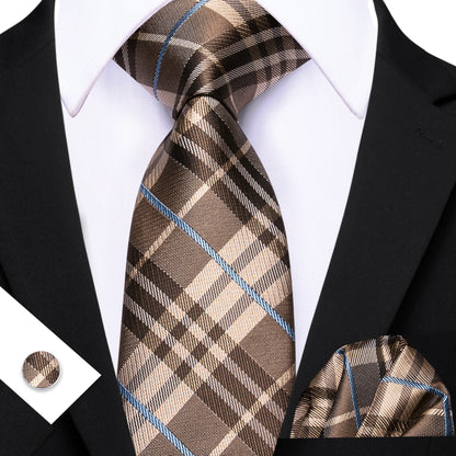 Barry.Wang Jacquard Brown &amp; Gold Men&