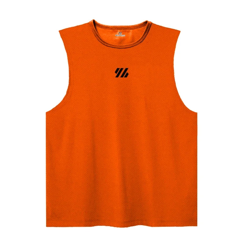 2025 Summer Gym Vest High Quality Mesh Shirt Sleeveless T-shirts Men Tank Tops Basketball Running Fitness Sports Vest Men