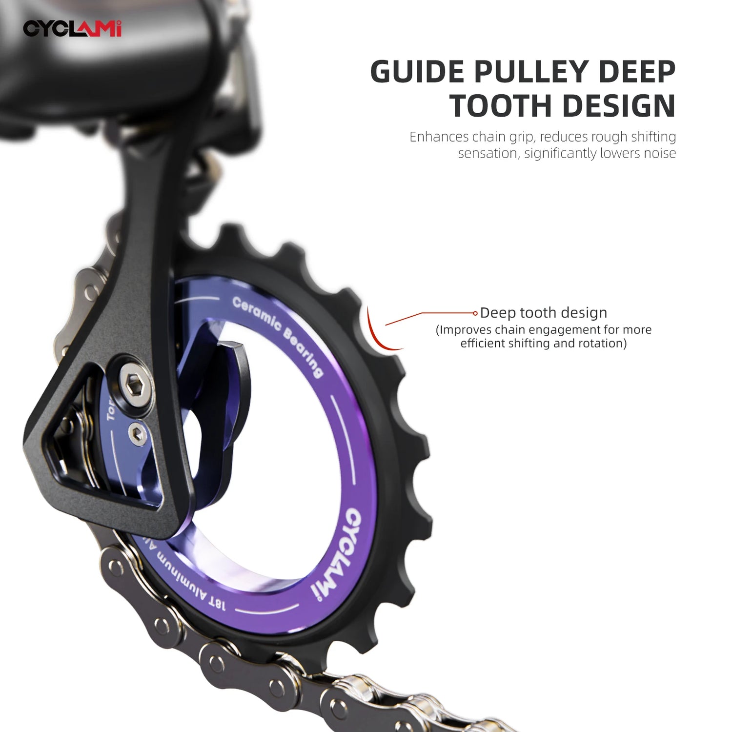 CYCLAMI 18T Bicycle Jockey Wheel Rear Derailleur Ceramic Pulley Bike Guide For AXS RED Road Bike L-TWOO ERX ER9 R9 R7