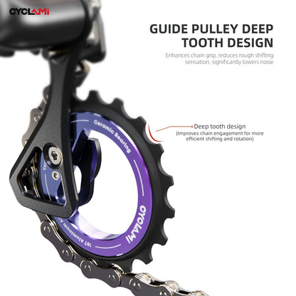 CYCLAMI 18T Bicycle Jockey Wheel Rear Derailleur Ceramic Pulley Bike Guide For AXS RED Road Bike L-TWOO ERX ER9 R9 R7