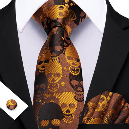 Barry.Wang Jacquard Brown &amp; Gold Men&