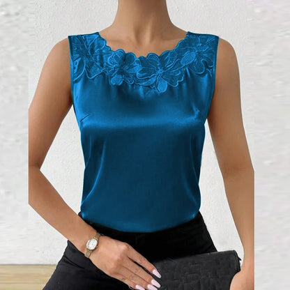 White Top Woman Sexy Lace Vest Women Sleeveless T-Shirts Tank Top Female Fashion T-shirts For Women