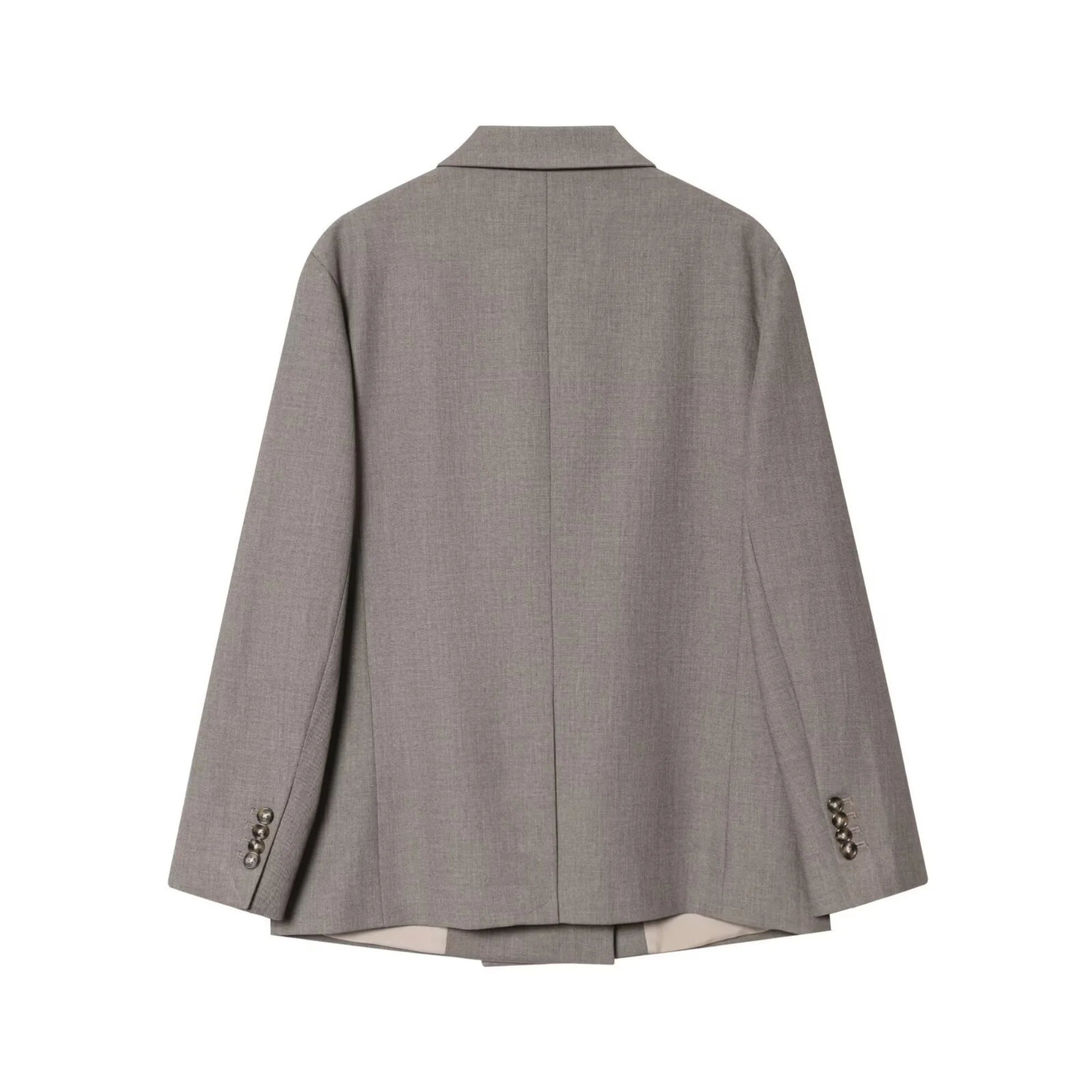 Women Casual Solid Blazer Long Pants Sets Female Fashion Double-Breasted Lapel Blazers Coat Or Lady Chic Wide Leg Long Trousers