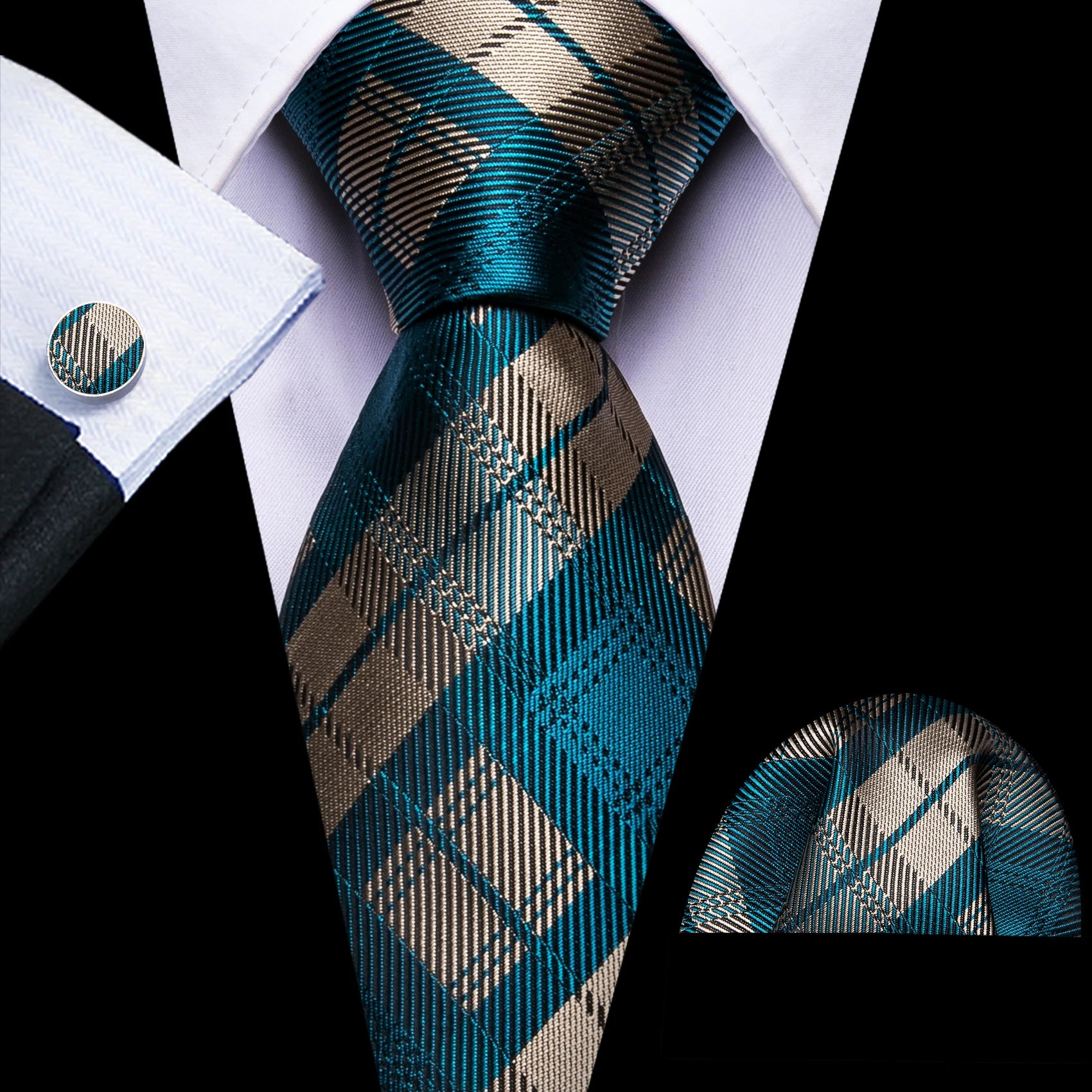 Barry.Wang Jacquard Water Duck Blue Men&
