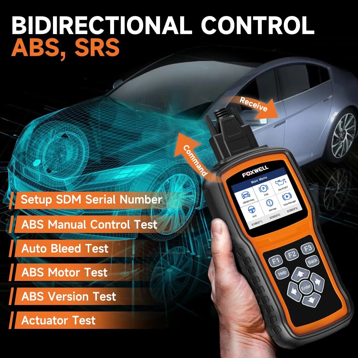Autel MaxiCOM MK808 OBD2 Scanner Diagnostic Tool for Auto Repair and Health Check Compatible with Android &amp; iOS