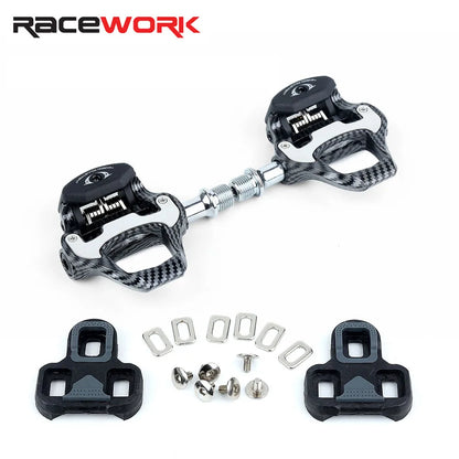 RACEWORK R358 Self-locking Pedals For Road Bikes For LOOK SPD Nylon Made Of Carbon Fiber