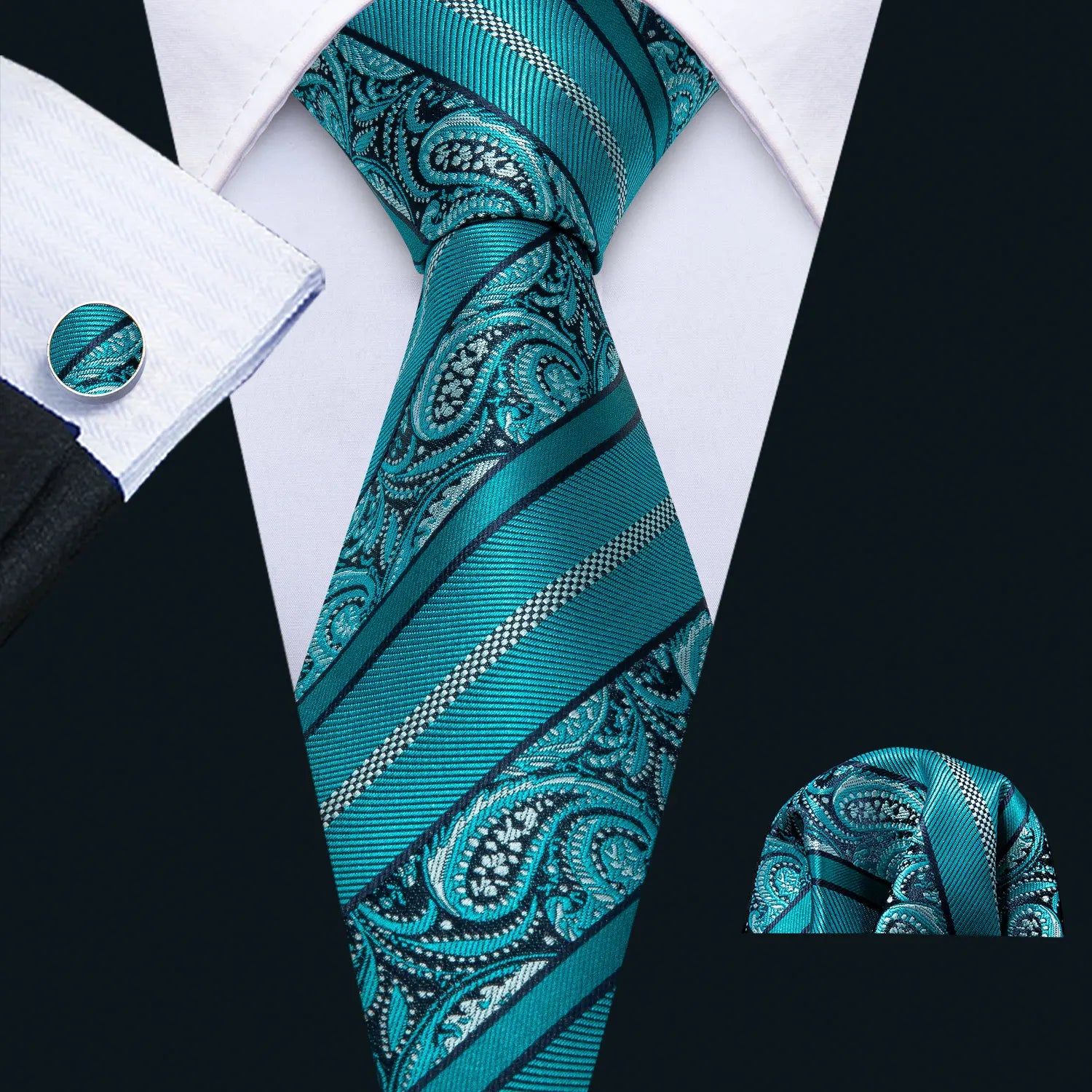 Barry.Wang Jacquard Water Duck Blue Men&