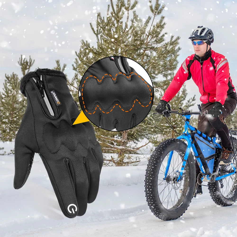 Winter Motorcycle Gloves Thermal Touch Screen Windproof Anti-skid Protective Gear for Sport Motorbike Cycling Riding Skiing Bike