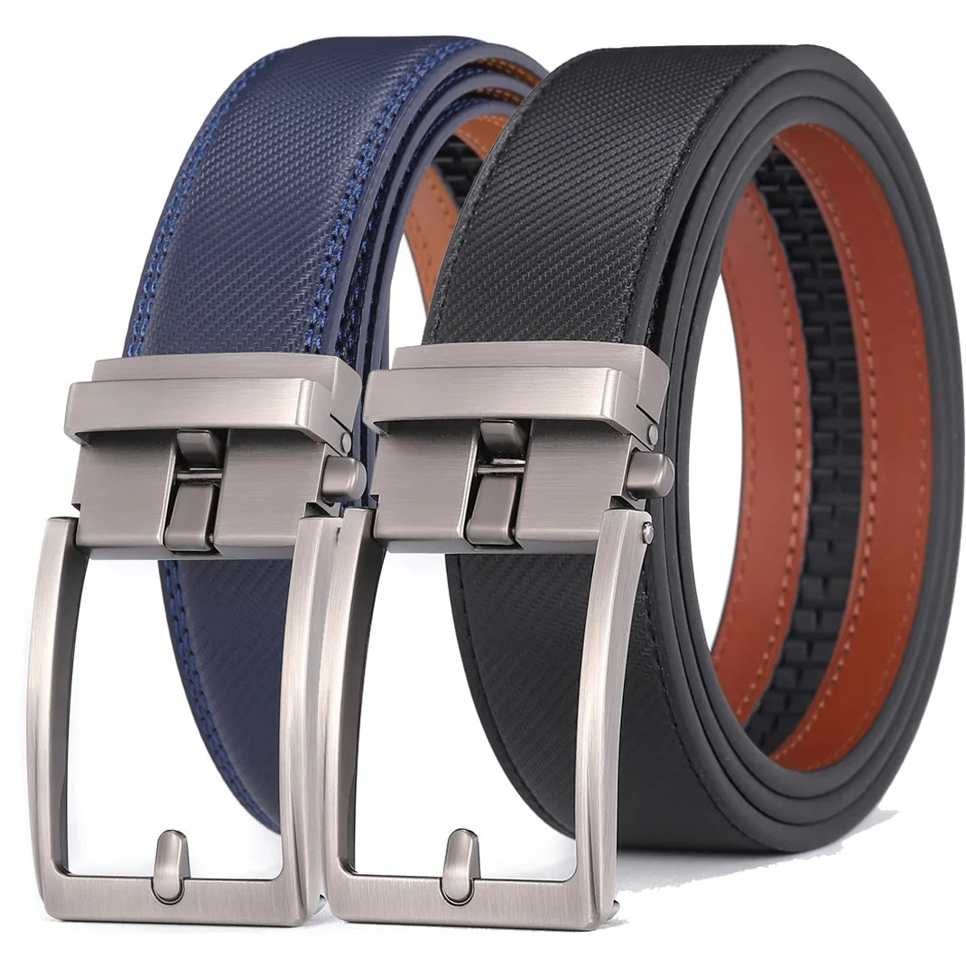 Unisex Click Belts for Men Luxury Brand Designer Fashion Automatic Buckle Genuine Leather Men&