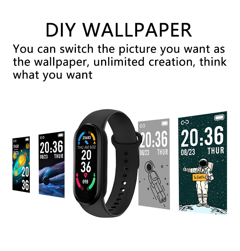 Xiaom New Smart Watch Screen Step Counting Multi Sport Fitness Mode Message Reminder Photography Music Remote Control Smart Band