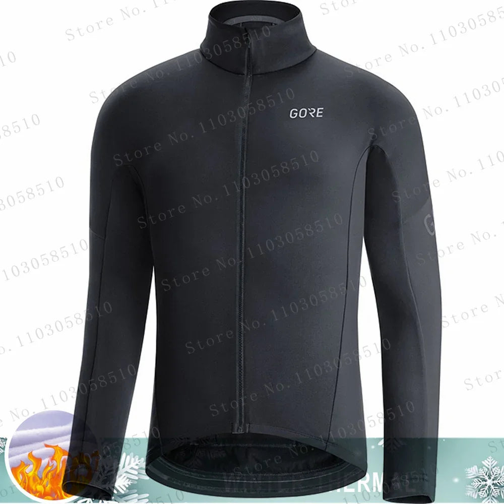 Winter Jacket Thermal Fleece Bicycle Clothes Men&
