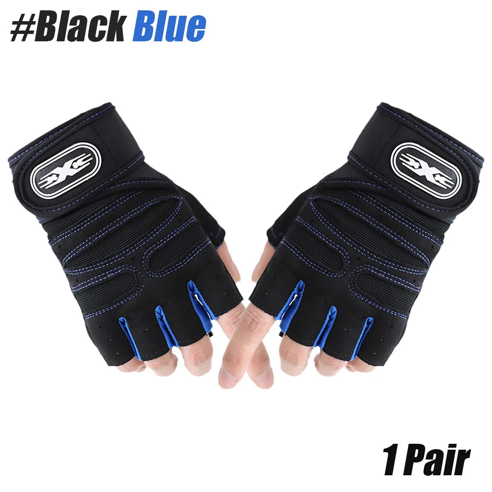 1 Pair Workout Gloves, Antislip Weight Lifting Gloves, Superior Grip &amp; Palm Protection for Weightlifting, Fitness, Gym, Cycling
