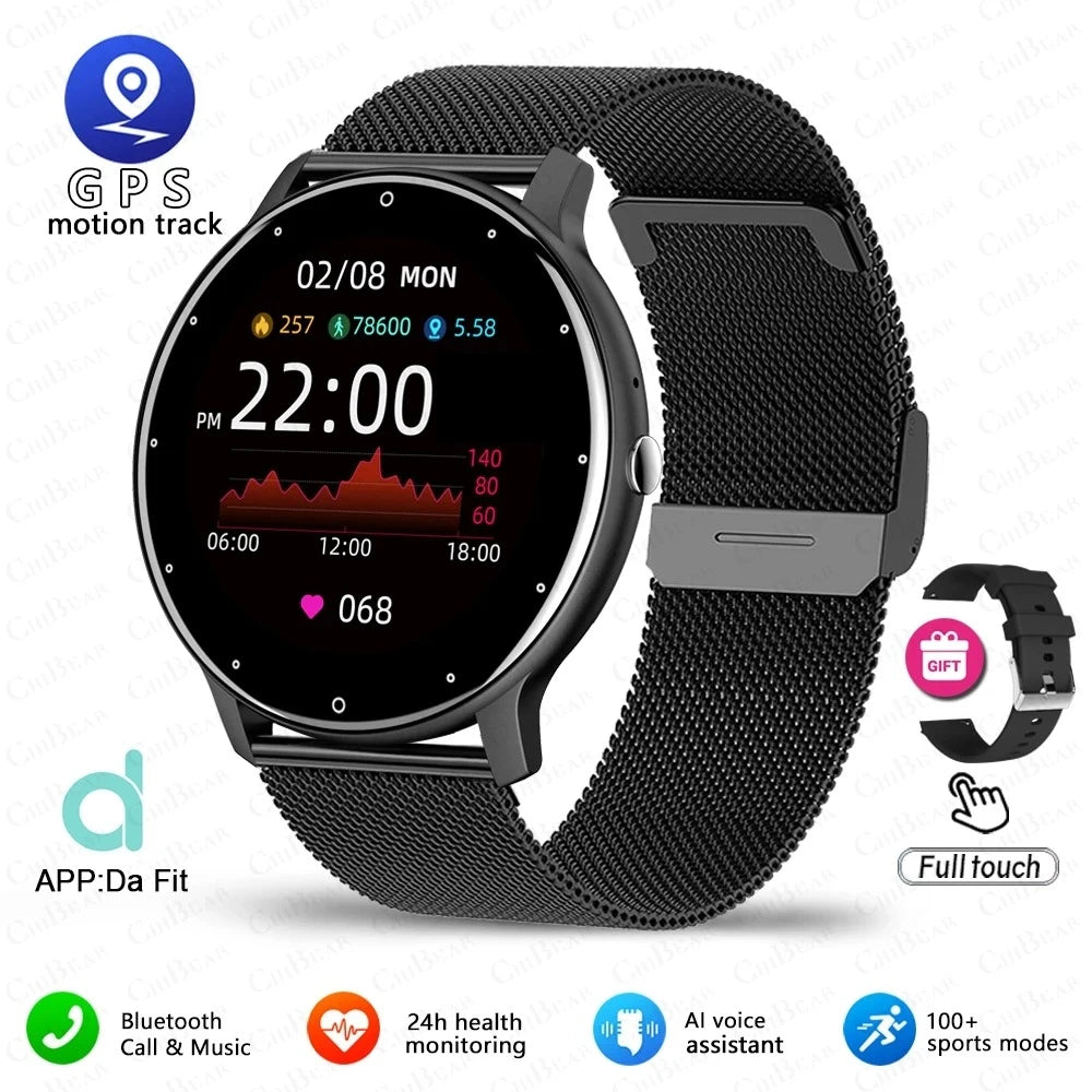 2025 New Sport Smartwatch Men Sports Fitness Wristband IP68 Waterproof Voice Assistant Bluetooth Call SmartWatch For Android IOS