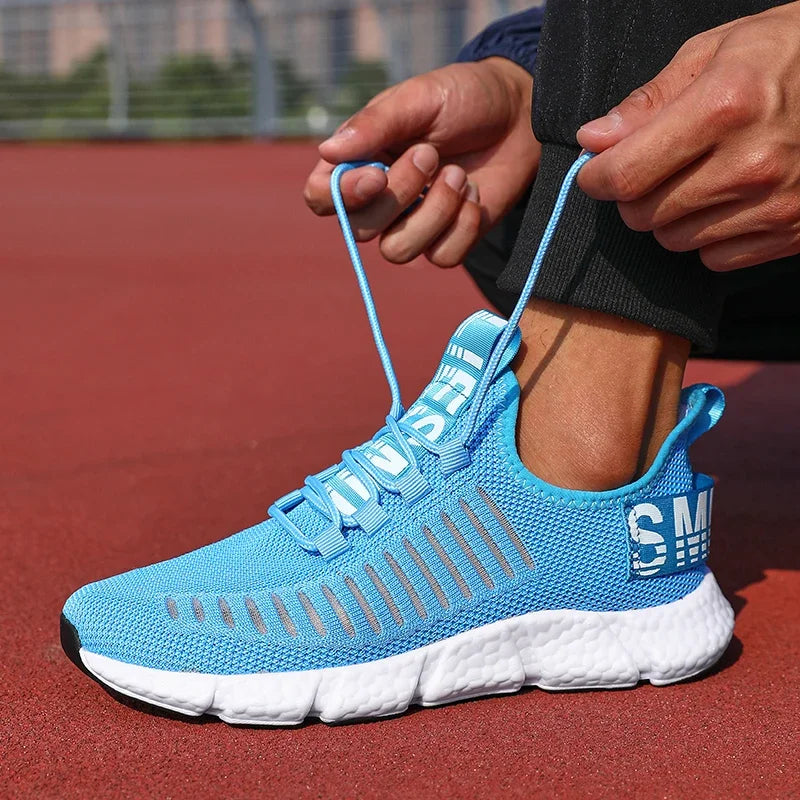Summer Men Sneakers Lightweight Breathable Mesh Outdoor Casual Shoes Fashionable Tennis Training Shoes Men&