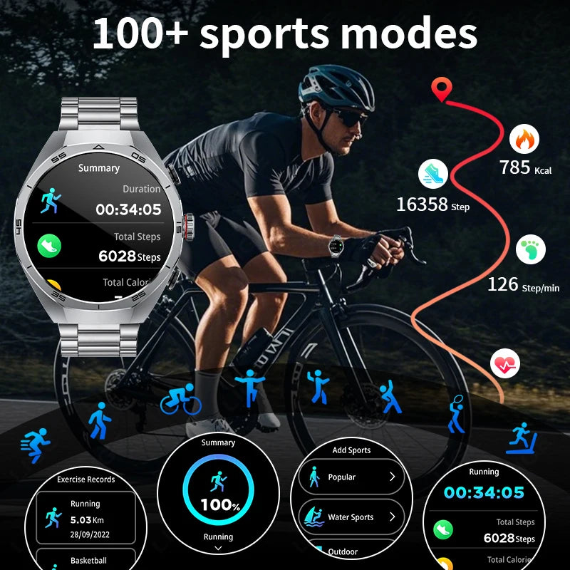 2025 New NFC Smart Watch with Earphones Bluetooth Earplugs Call Health Monitor Sports Music Headset Smartwatch for IOS Android