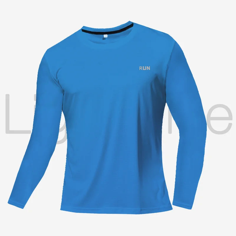 Quick Dry Lightweight Tops Men Long Sleeves T-Shirt Running Fitness Outdoor Sport Shirt Gym Clothing Men Ropa Deportiva Hombre