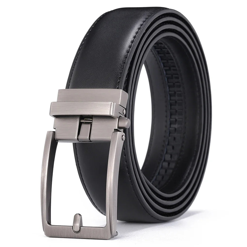 Unisex Click Belts for Men Luxury Brand Designer Fashion Automatic Buckle Genuine Leather Men&