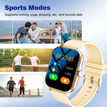 Smart Watch with 1.83-Inch HD Display – Wireless Calling/Dialing, Alarm/Message Notifications, Fitness Tracking, Music Control.