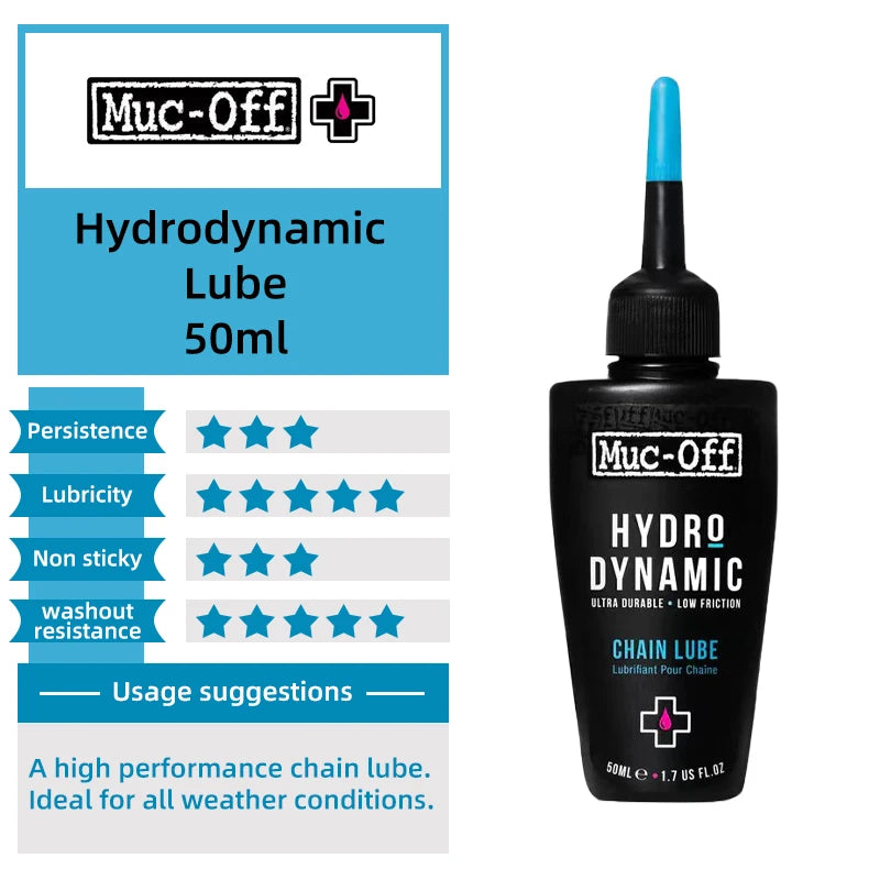 Muc-Off Bike Chain Lubricant 50/120ml C3 Dry Weather Ceramic Lube MTB Road Bicycle Hydrodynamic Lube Oil With Detective Light