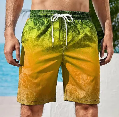 Mens Swim Trunks with Mesh Lining Side Pockets Solid Beach Shorts Quick Dry Lightweight Drawstring Board Shorts Summer Swimwear
