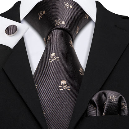 Barry.Wang Jacquard Brown &amp; Gold Men&