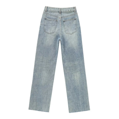 ETJ Wide-leg high-waisted jeans  women&