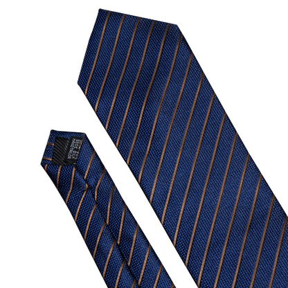 Barry.Wang Navy Royal Sky Blue Silk Men Tie Hanky Cufflinks Set Jacquard Teal Cyan Turquoise Necktie for Male Wedding Business