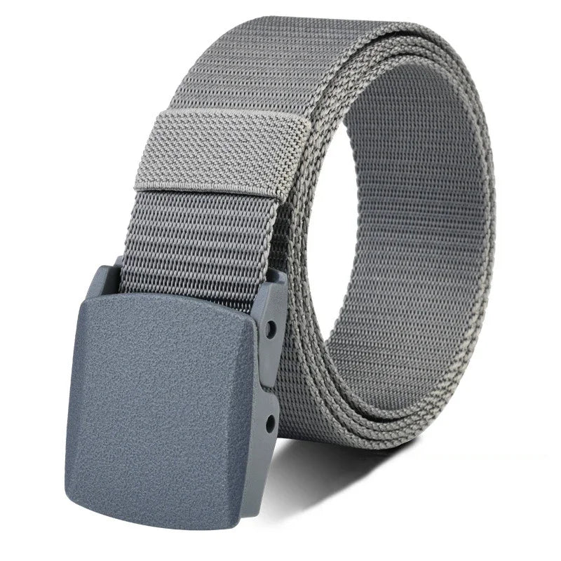 Plus Size 110 120 130 140 150 160 170cm Military Men Belt Women Nylon Canvas Army Outdoor Tactical Waist Belt Plastic Buckle