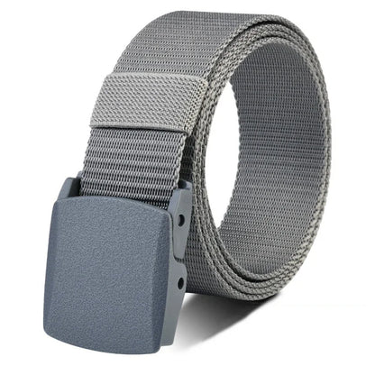Plus Size 110 120 130 140 150 160 170cm Military Men Belt Women Nylon Canvas Army Outdoor Tactical Waist Belt Plastic Buckle