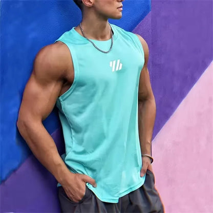 Sport Vest Breathable Men Sleeveless Short Summer Undershirt Windbreaker Tshirt Quick Dry Elastic Mesh Underwear