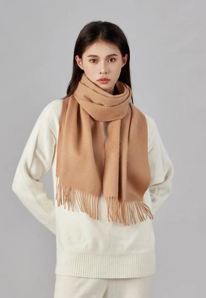 High Quality Solid Color 100% Wool Scarf Men&