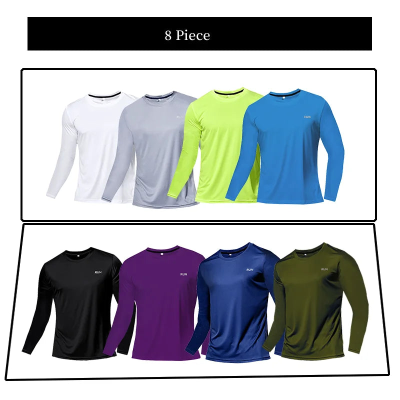 Quick Dry Lightweight Tops Men Long Sleeves T-Shirt Running Fitness Outdoor Sport Shirt Gym Clothing Men Ropa Deportiva Hombre
