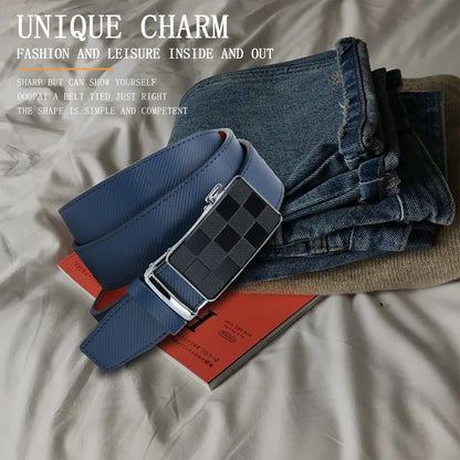 Mens Belts Metal Automatic Buckle Famous Brand Belt Men Quality Genuine Luxury Leather Belt for Men Famous 115 125 150 135cm