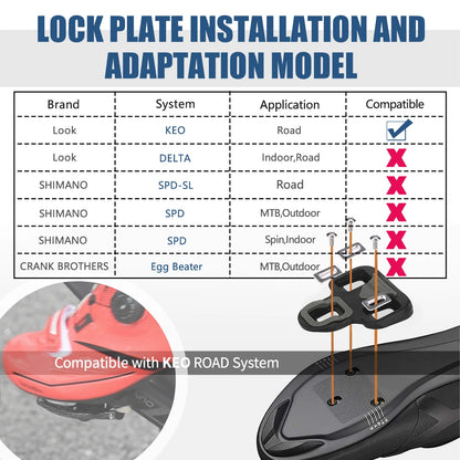 Carbon Pattern Road Bike Pedals Clipless Pedals Bicycle Racing Shoe Pedals For Shimano/KEO System System Clip-On Pedals
