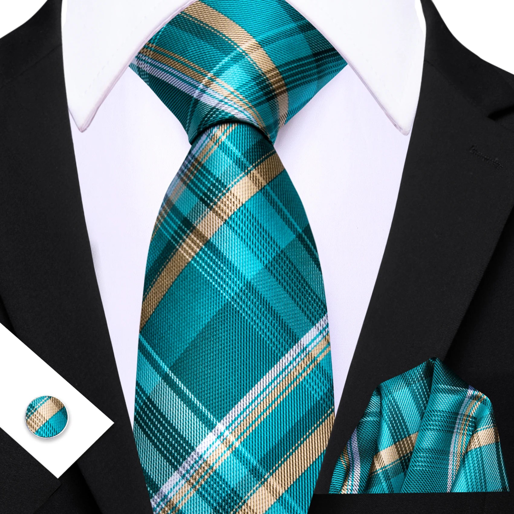 Barry.Wang Jacquard Water Duck Blue Men&