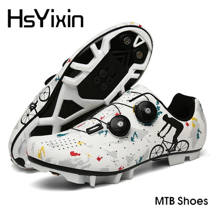 HsYixin MTB Self-locking Cycling Shoes Men Women&