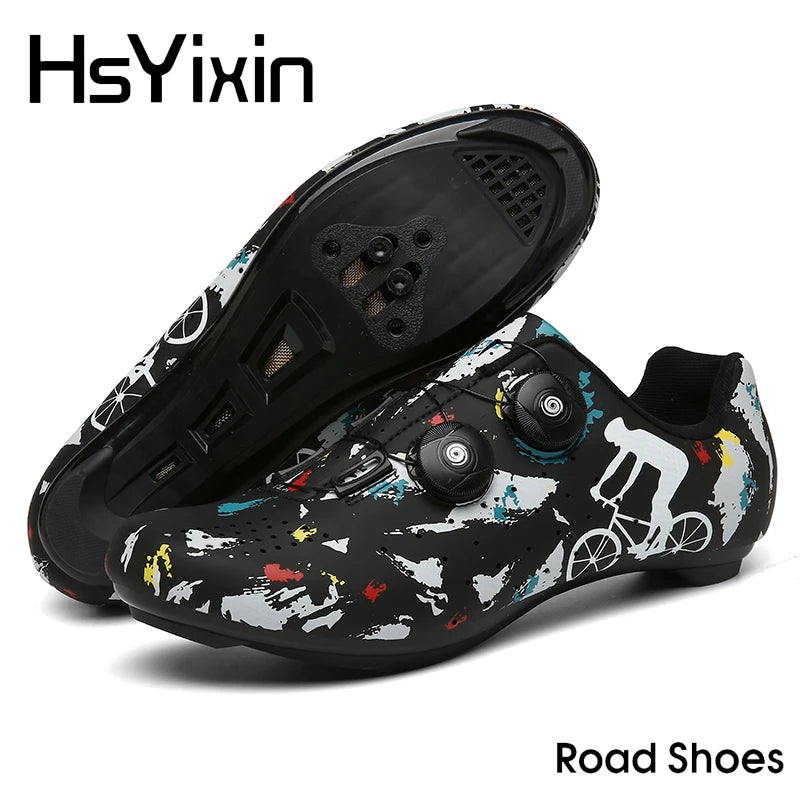 Professional Cycling Shoes Road Bike Men Racing Race Self-locking Speed Bike Sneakers Women Spd Non-slip Flat MTB Cycling Shoes