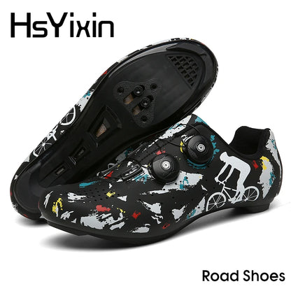 Professional Cycling Shoes Road Bike Men Racing Race Self-locking Speed Bike Sneakers Women Spd Non-slip Flat MTB Cycling Shoes