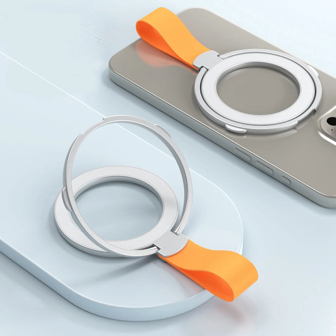 Strong Magnetic Mobile Phone Holder For Magsafe Accessories Magnet Stand With Strap Bracket Portable Bracket For iPhone 17 16 15