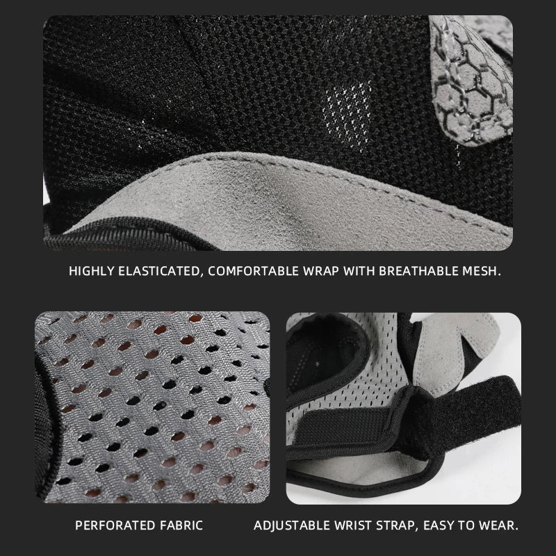 VBOSI Half-Finger Fitness Sports Gloves – Breathable, Non-Slip, Padded Palm for Weightlifting, Cycling &amp; Driving for Women Men