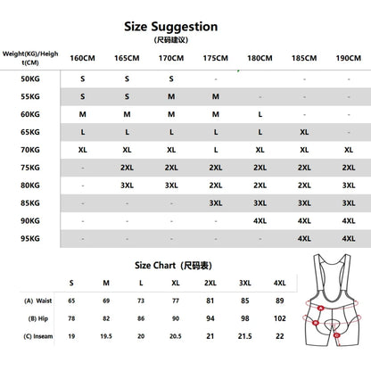 Pro Team Racing 6-8 hours Unisex Bib Shorts Shockproof sponge seat for Cycling Bottom MTB Shorts Men Women Bicycle Clothing