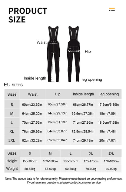 INBIKE Winter Cycling Bib Pants Thermal Fleece Men&