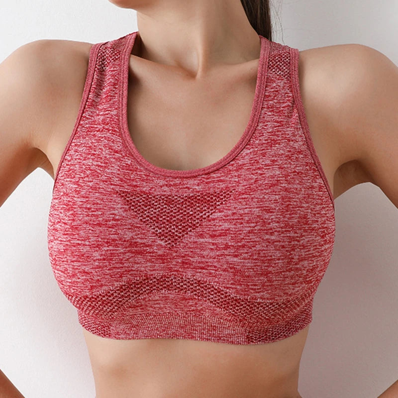 Sports Women Bras Yoga Top Vest High Shockproof Quick-drying Yoga Gym Running Fitness Underwear Ladies Seamless Sportswear
