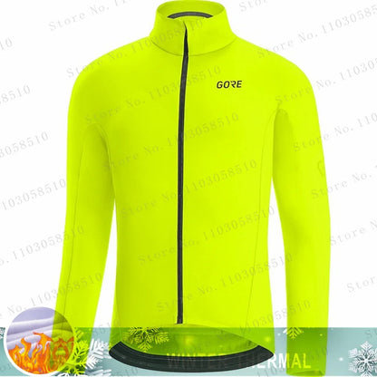 Winter Jacket Thermal Fleece Bicycle Clothes Men&