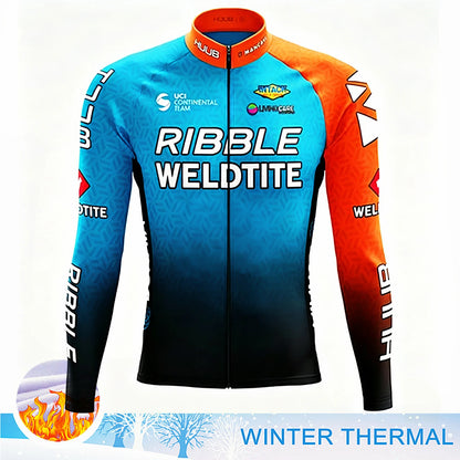 2027 Winter Thermal Fleece Cycling Clothes Long Sleeve Uniform Costume Sport Bike MTB Fleece Jersey Sports Set Bicycle Clothing