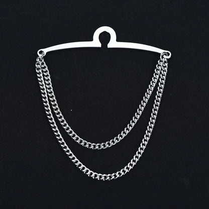 ICEYY Copper Tie Clip Tie Chain Hanger Tie Pins Men&