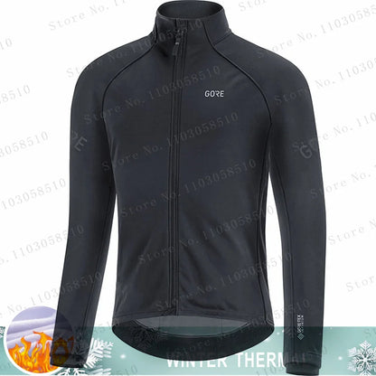 Winter Jacket Thermal Fleece Bicycle Clothes Men&