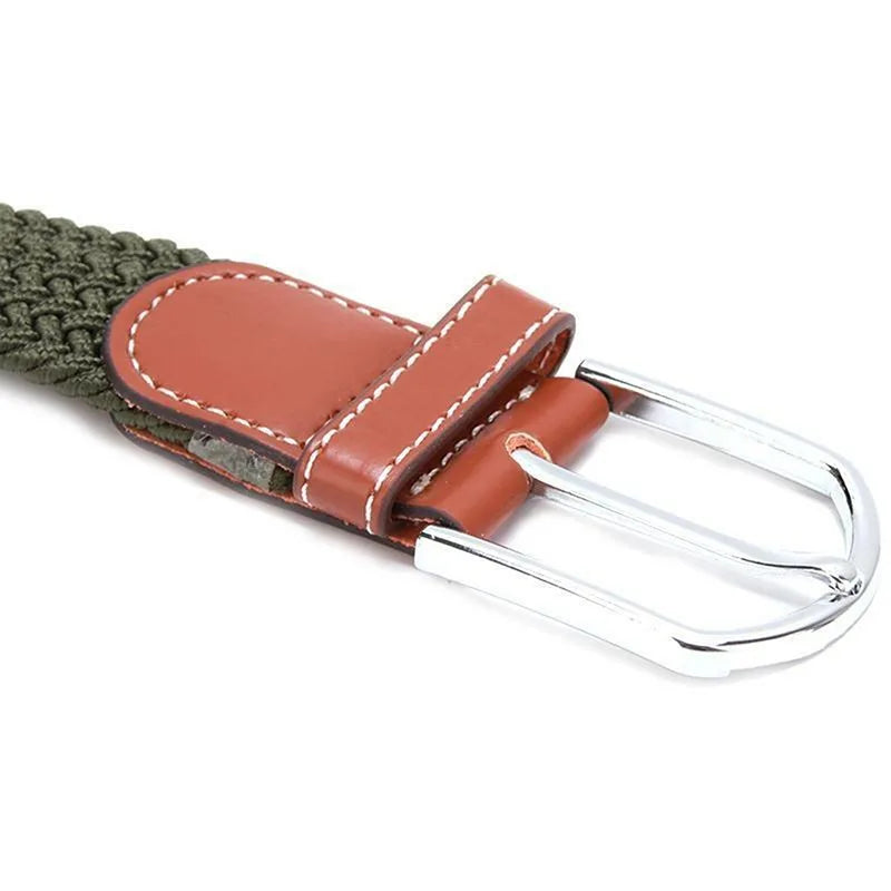 Men Belt Jeans Belts Adjustable Belt Men Outdoor Travel Waist Belt with Plastic Buckle for Pants Soft Nylon Sports Accessories