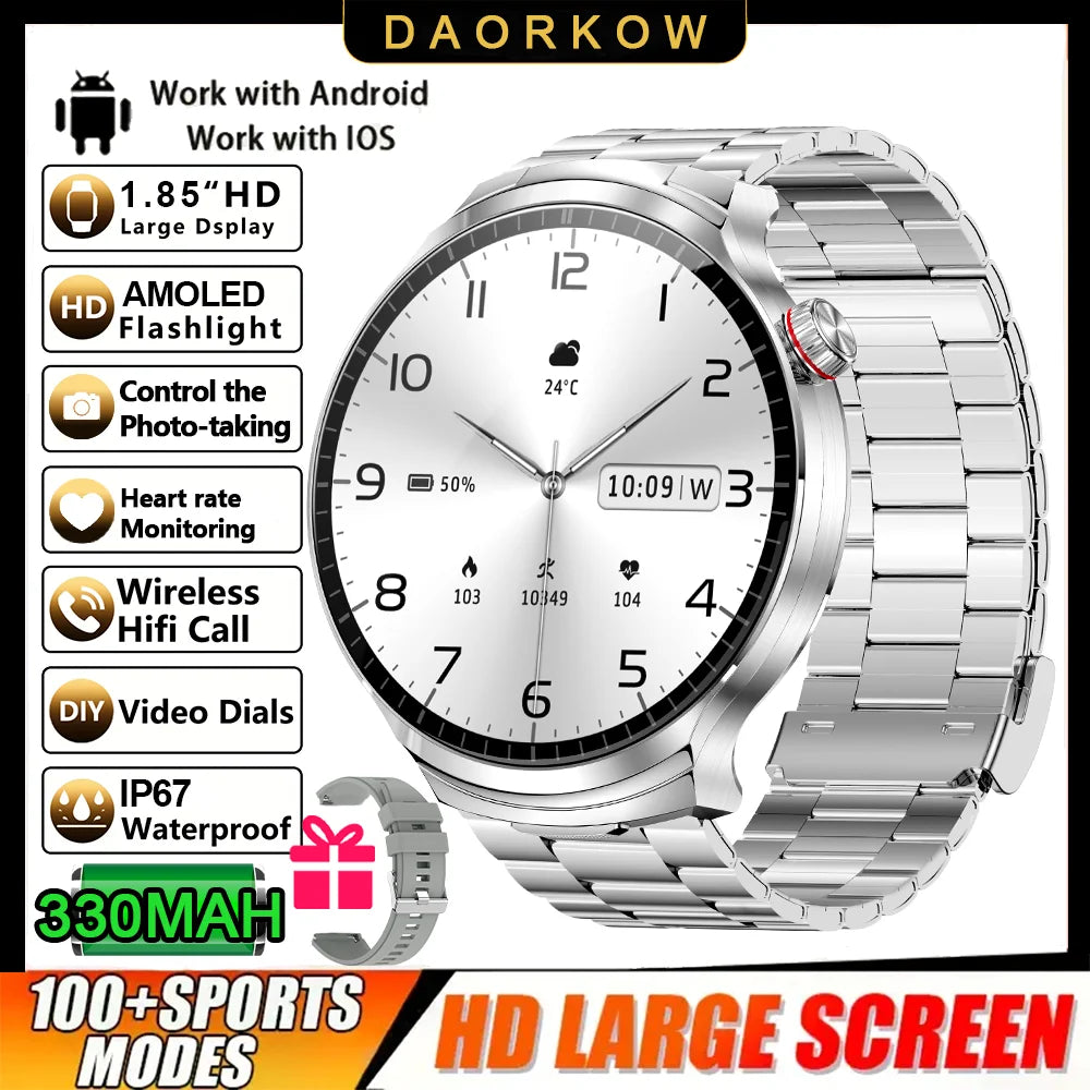 T-REX New 2in1 Smartwatch Tracker Compass Built in Headphones Bluetooth Call Smartwatch Health Monitor Fitness Men Sports Watch
