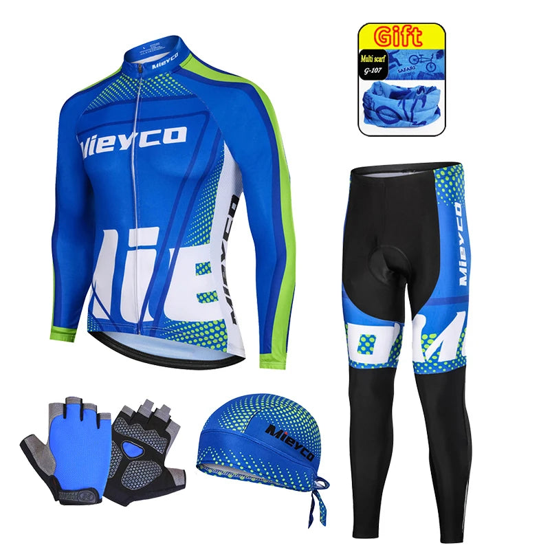 Pro Team Cycling Clothing Kit for Men, Racing Road Bike Clothes, MTB Uniform, Complete Bicycle Outfit, Skinsuit, 2025